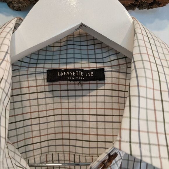 LAFAYETTE 148 button down shirt size XL in EUC - Picture 2 of 5